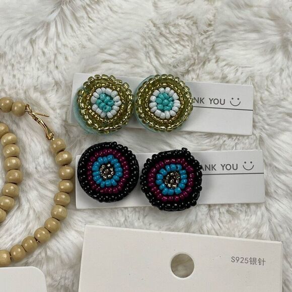 Set Of 4 Costume Statement Earrings - Picture 3 of 5